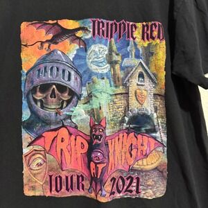 Trippie Redd men's L Trip at Knight‎ Tour 2021 Black Graphic Shirt Concert Merch